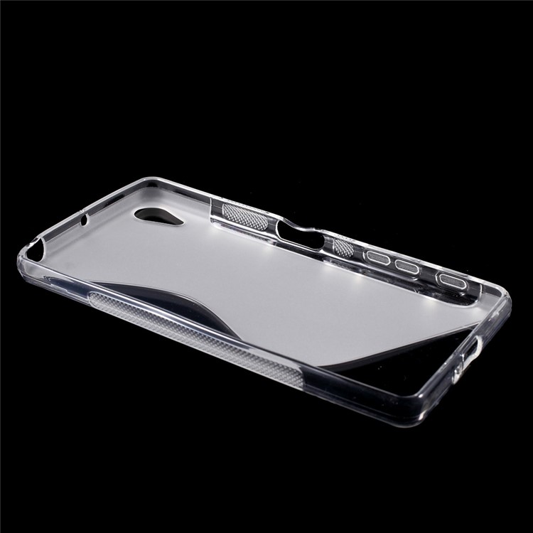 S Shape TPU Case Cover for Sony Xperia X Performance - Transparent-3
