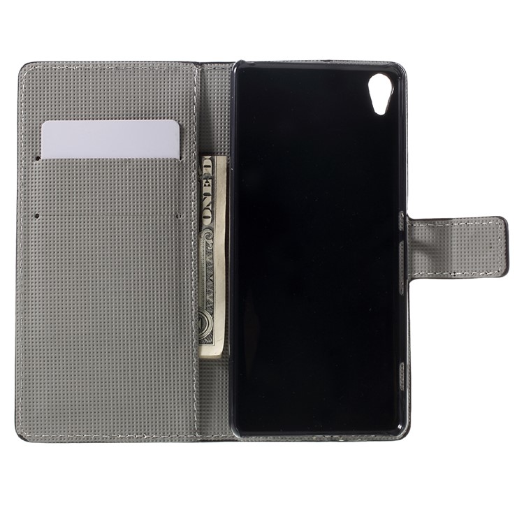 Leather Wallet Case Flip Cover for Sony Xperia XA / XA Dual - Floral Butterfly-6