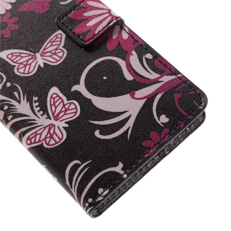 Leather Wallet Case Flip Cover for Sony Xperia XA / XA Dual - Floral Butterfly-7