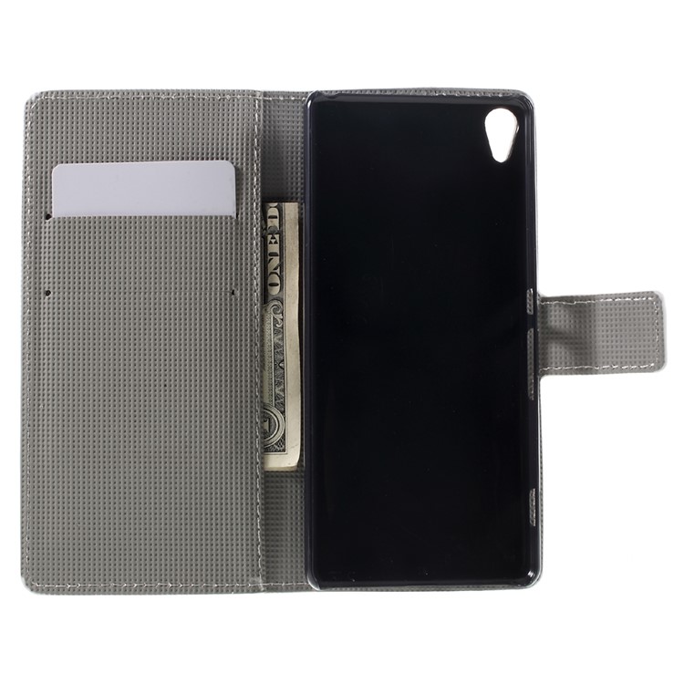 Leather Case with Wallet Slots for Sony Xperia XA / XA Dual - Blue Butterfly-6