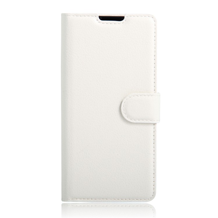 Litchi Skin Leather Wallet Cover for Sony Xperia XA / XA Dual - White-1