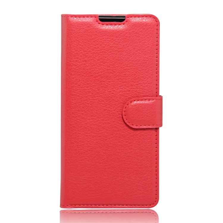 Litchi Skin PU Leather Wallet Case for Sony Xperia XA / XA Dual - Red-1