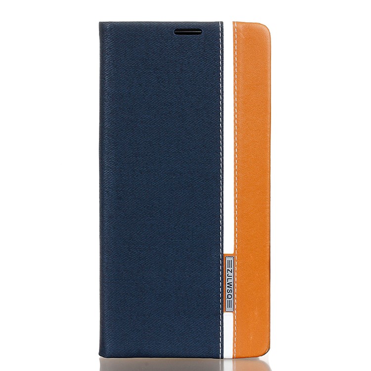 Two-color Leather Card Holder Case for Sony Xperia XA Ultra - Dark Blue-1
