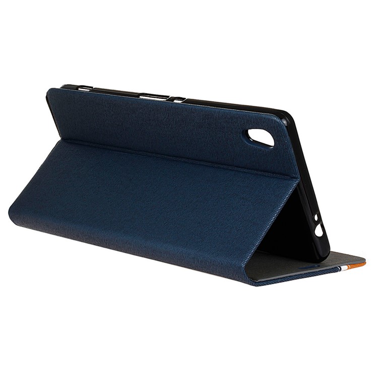 Two-color Leather Card Holder Case for Sony Xperia XA Ultra - Dark Blue-9