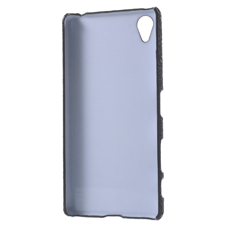 Black Sequins Leather Coated Hard Back Cover for Sony Xperia X-5