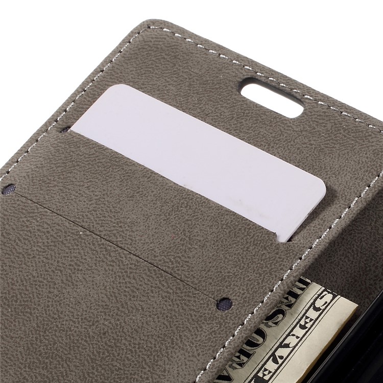 Leather Wallet Stand Cover for Sony Xperia E5 - Black-7