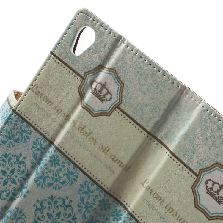 Magnetic Leather Stand Case for Sony Xperia X Performance - Crown and Flowers-5