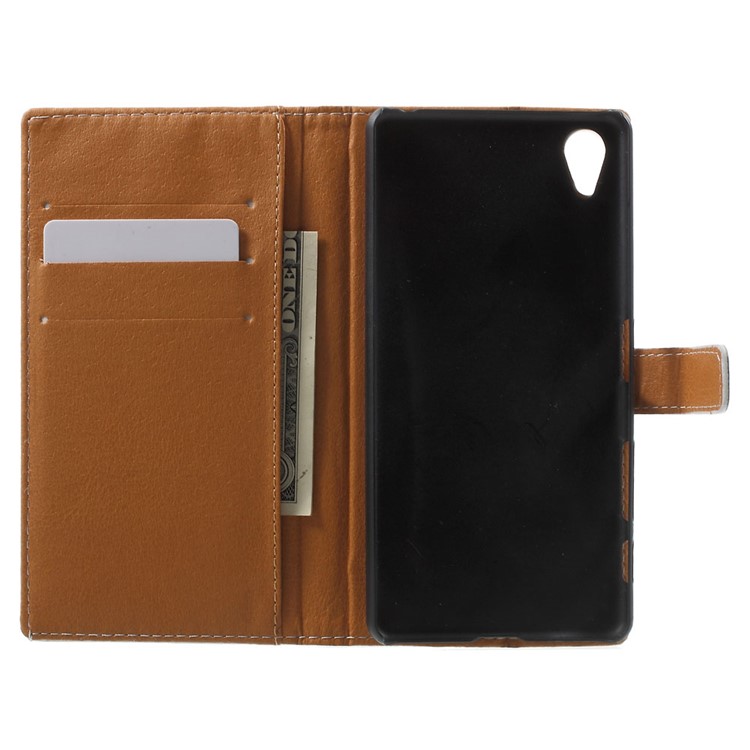 Leather Stand Cover with Card Slots for Sony Xperia X Performance - Colorized Stripes-4