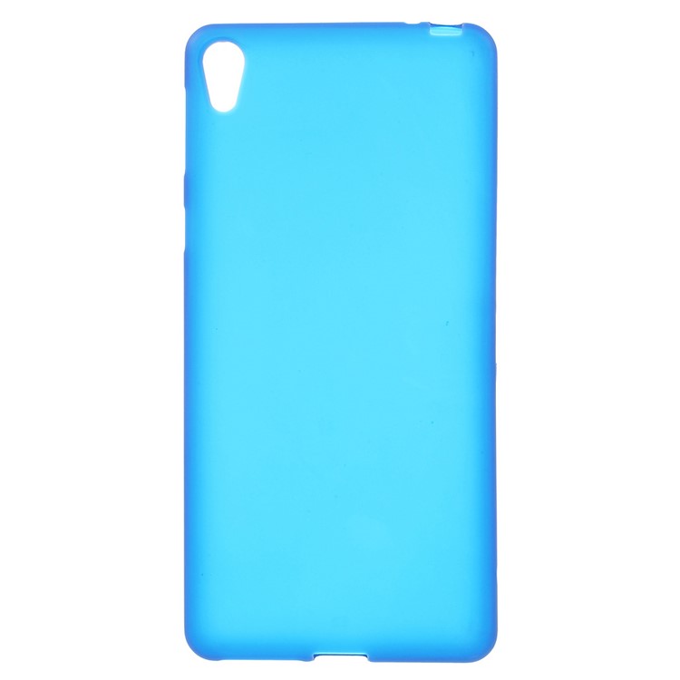 Frosted TPU Case Shell for Sony Xperia E5 - Blue-1