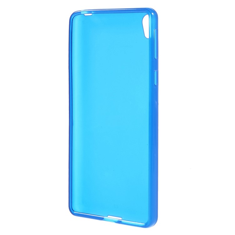 Frosted TPU Case Shell for Sony Xperia E5 - Blue-2