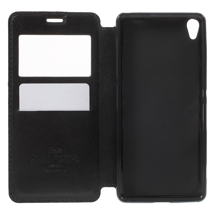 ROAR KOREA Noble Leather View Flip Case Cover for Sony Xperia XA / XA Dual - Black-4