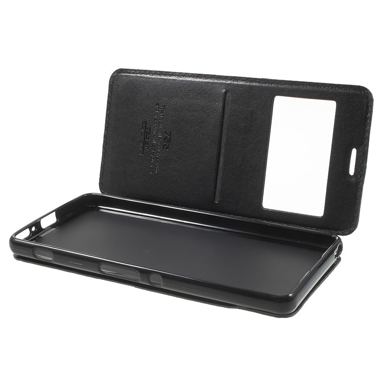 ROAR KOREA Noble Leather View Flip Case Cover for Sony Xperia XA / XA Dual - Black-5