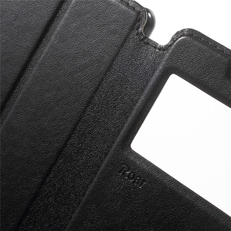 ROAR KOREA Noble Leather View Flip Case Cover for Sony Xperia XA / XA Dual - Black-6