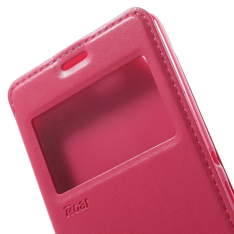 ROAR KOREA Noble Leather View Window Case for Sony Xperia XA / XA Dual - Rose-7
