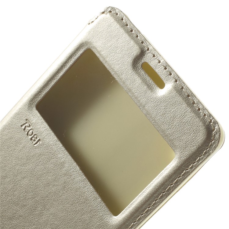 ROAR KOREA for Sony Xperia XA / XA Dual Noble Leather View Stand Case - Champagne-7