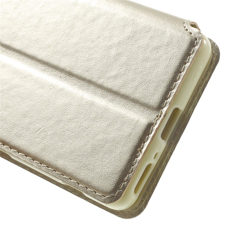 ROAR KOREA for Sony Xperia XA / XA Dual Noble Leather View Stand Case - Champagne-8