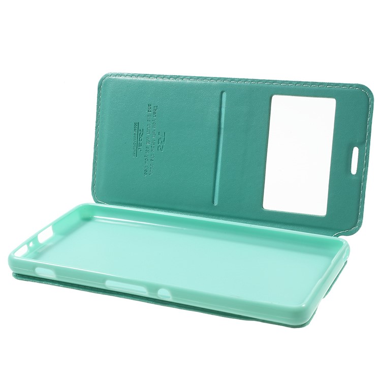 ROAR KOREA Noble Leather View Case Flip Cover for Sony Xperia XA / XA Dual - Cyan-5