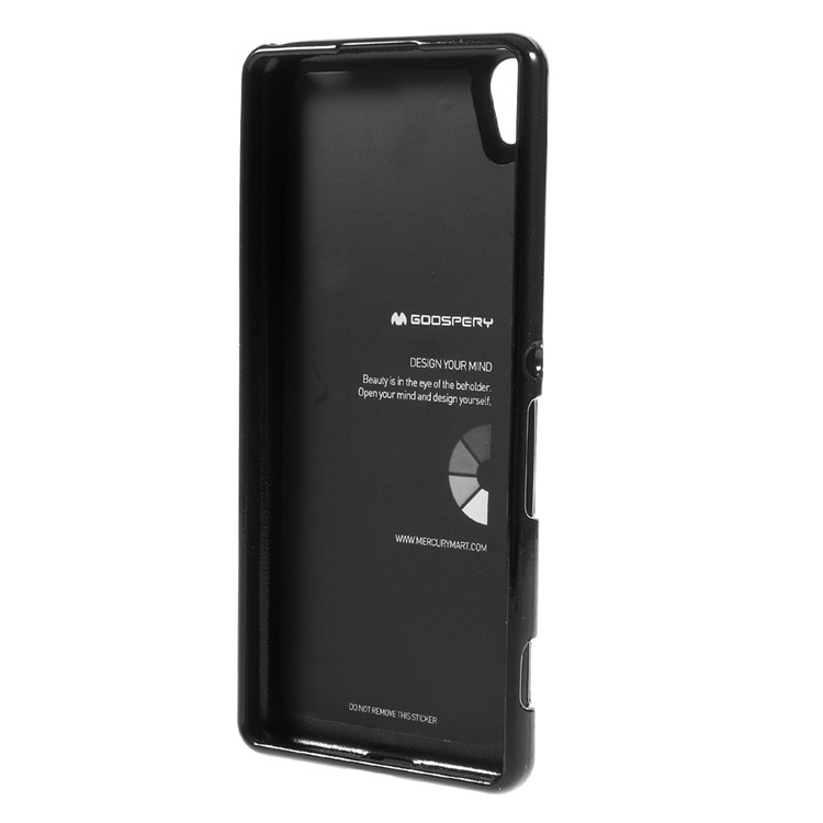 MERCURY GOOSPERY Glittery Powder TPU Cover for Sony Xperia XA/Dual - Black-2