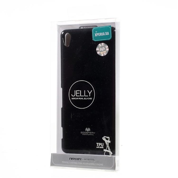 MERCURY GOOSPERY Glittery Powder TPU Cover for Sony Xperia XA/Dual - Black-6