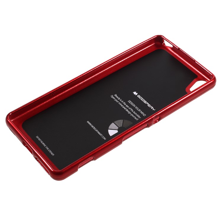 MERCURY GOOSPERY Glittery Powder TPU Shell for Sony Xperia XA/Dual - Red-5