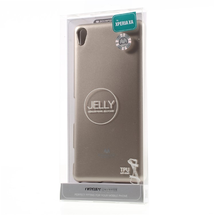 MERCURY GOOSPERY Flash Powder TPU Back Cover for Sony Xperia XA/Dual - Champagne Gold-6