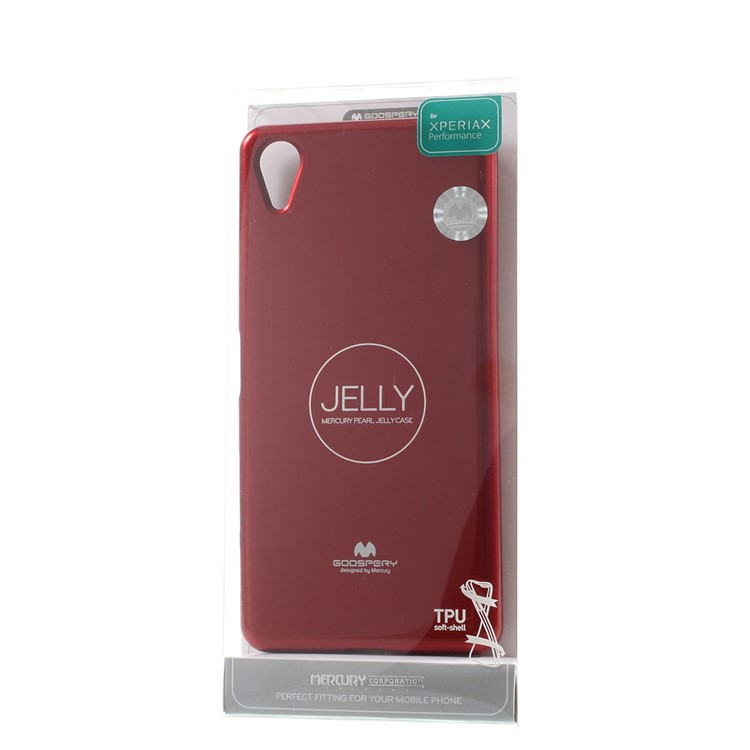 MERCURY GOOSPERY Glittery Powder TPU Case for Sony Xperia X Performance - Red-7