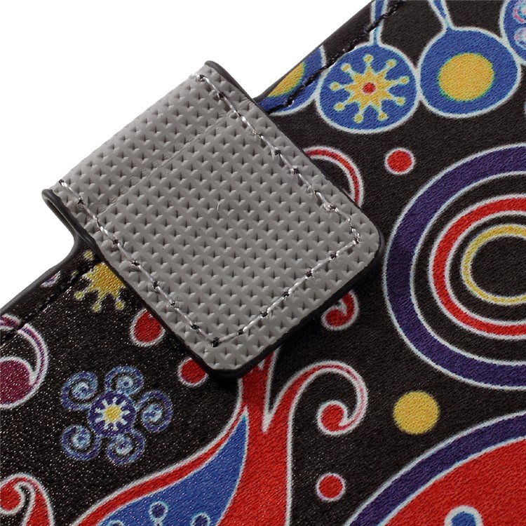 Patterned Leather Wallet Case for Sony Xperia E5 - Paisley Pattern-10