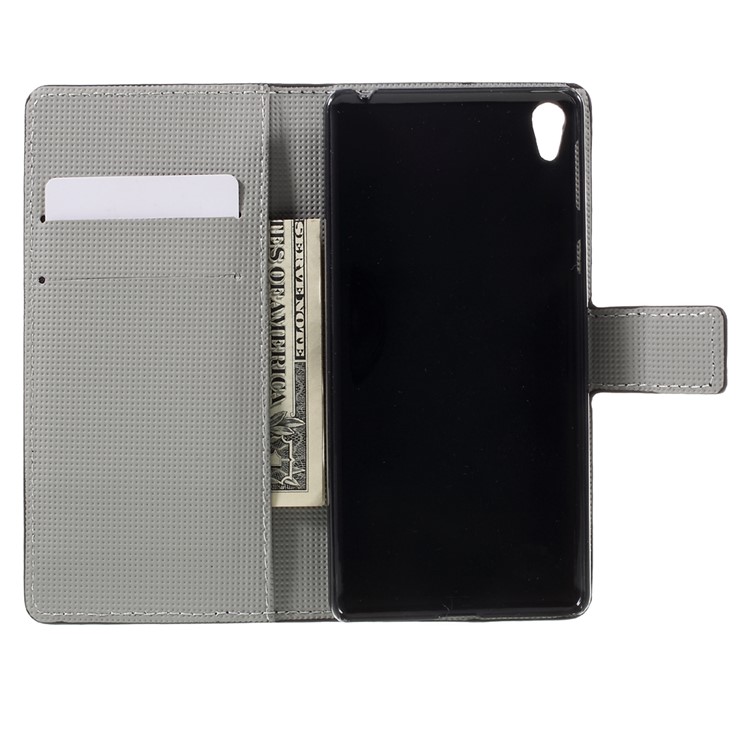 Patterned Leather Wallet Case for Sony Xperia E5 - Paisley Pattern-6