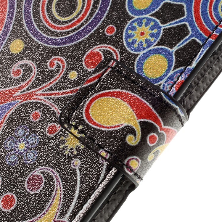 Patterned Leather Wallet Case for Sony Xperia E5 - Paisley Pattern-9
