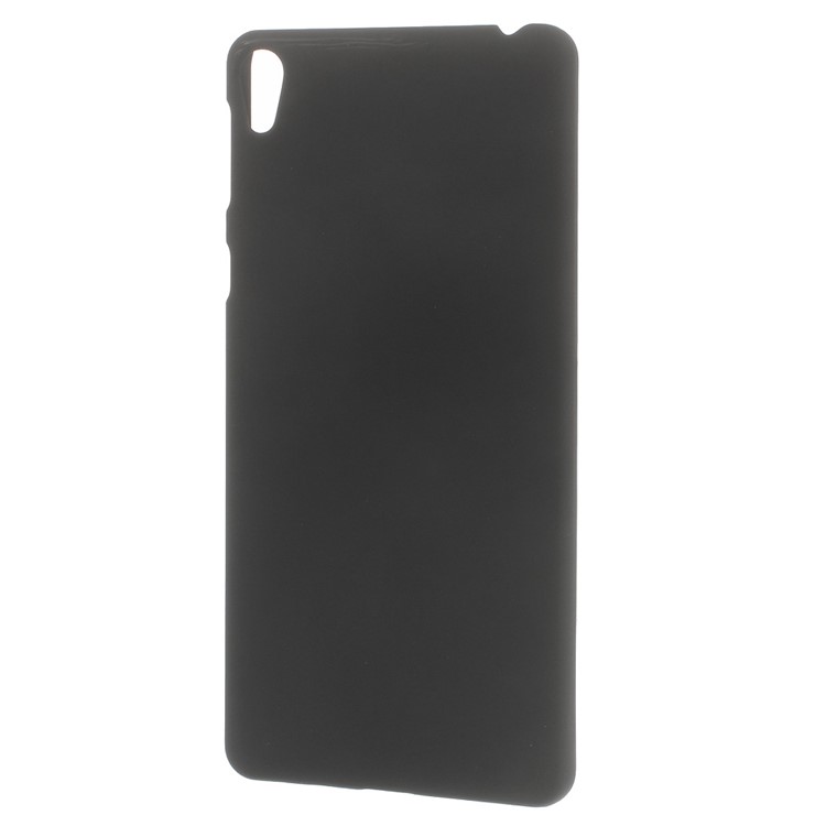 Rubberized Hard Plastic Back Case for Sony Xperia E5 - Black-1
