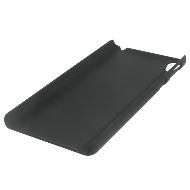 Rubberized Hard Plastic Back Case for Sony Xperia E5 - Black-2