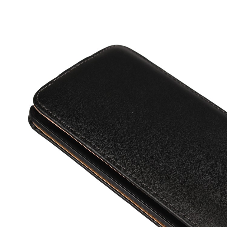 Genuine Leather Vertical Flip Cover for Sony Xperia XA/XA Dual - Black-5
