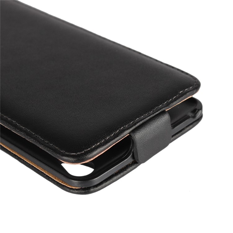 Genuine Leather Vertical Flip Cover for Sony Xperia XA/XA Dual - Black-6