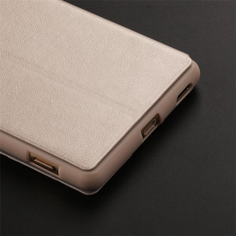 X-LEVEL Slim Flip Leather Cover with Stand for Sony Xperia M5 E5603/M5 Dual E5633 - Gold-11