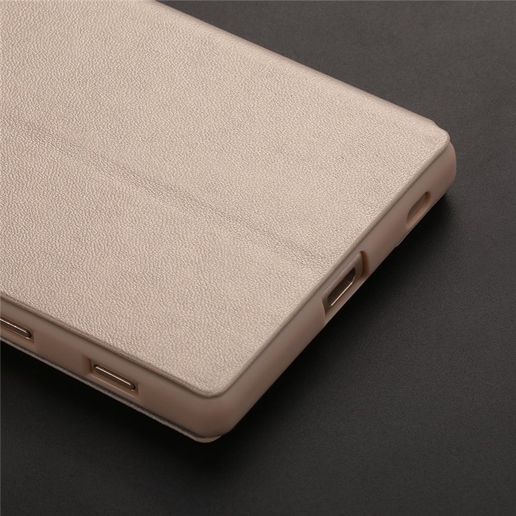X-LEVEL Slim Folio Leather Cover Case for Sony Xperia Z5 / Z5 Dual - Gold-6