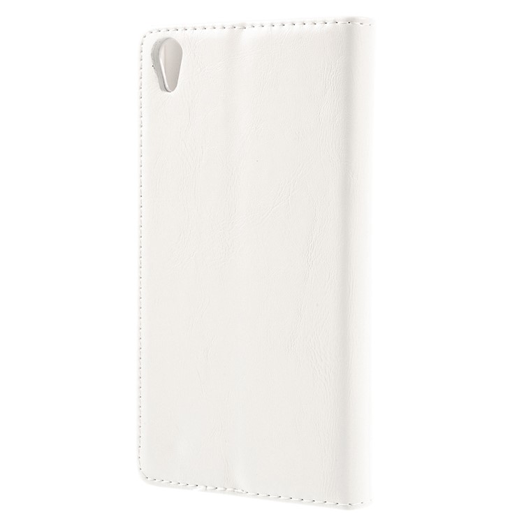 CASEME Oil Wax Crazy Horse Wallet Leather Stand Cover for Sony Xperia Z5 Premium / Premium Dual - White-2