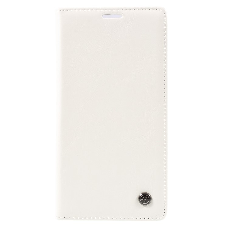 CASEME Oil Wax Crazy Horse Wallet Leather Stand Cover for Sony Xperia Z5 Premium / Premium Dual - White-3