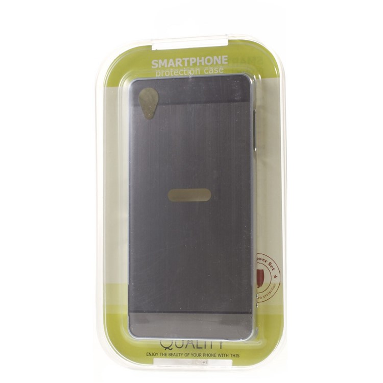 Slide-on Metal Frame Drop-proof Plastic Case for Sony Xperia X - Silver-6
