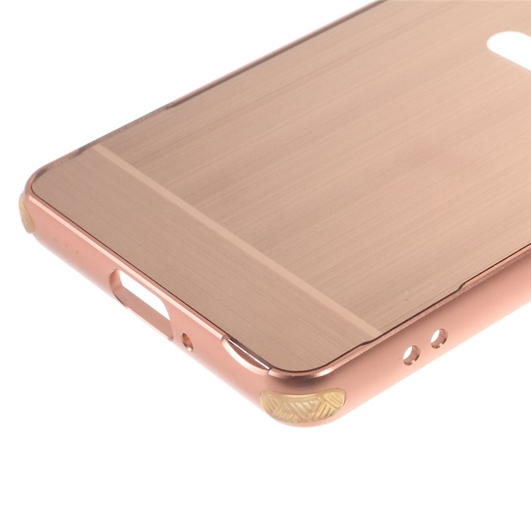 Tampa deslizante de plástico escovado de metal para Sony Xperia X - flecha ouro-3