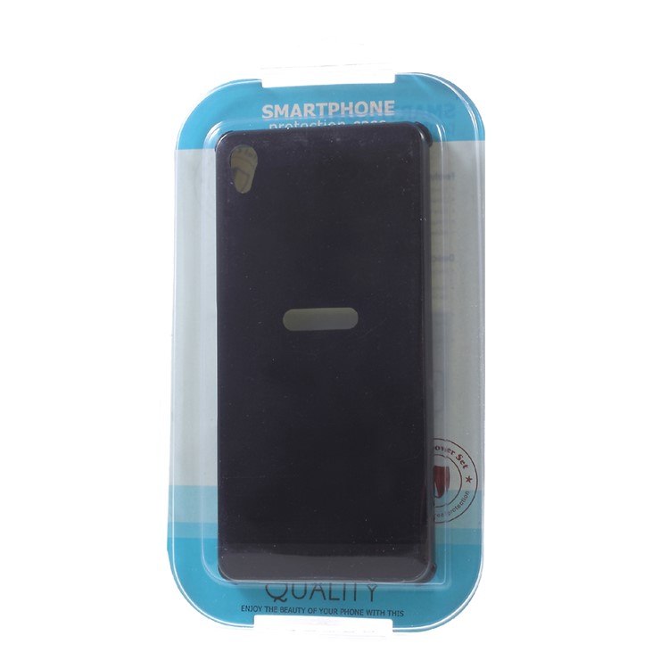 Slide-on Brushed PC Plate + Metal Bumper Hybrid Case for Sony Xperia XA / XA Dual - Black-9