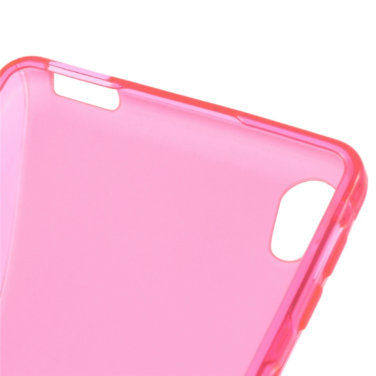 S-line Pattern Soft TPU Back Case for Sony Xperia E5 - Rose-3
