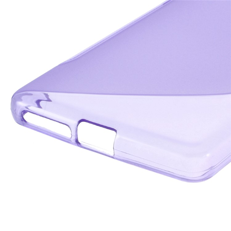 S-line Pattern TPU Protection Cover for Sony Xperia E5 - Purple-3