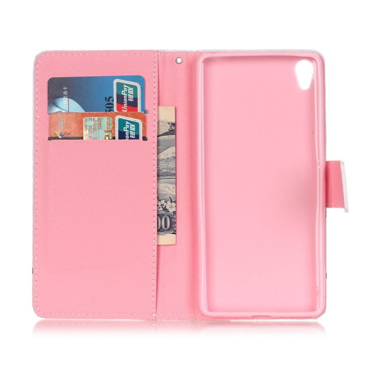 Patterned Stand Leather Case for Sony Xperia XA/XA Dual - Never Stop Dreaming-6