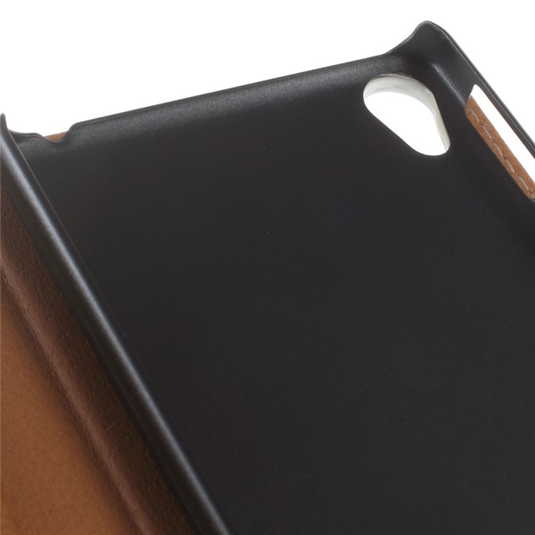 Pattern Printing Stand Leather Wallet Cover for Sony Xperia E5 - Dock at Sunset-5