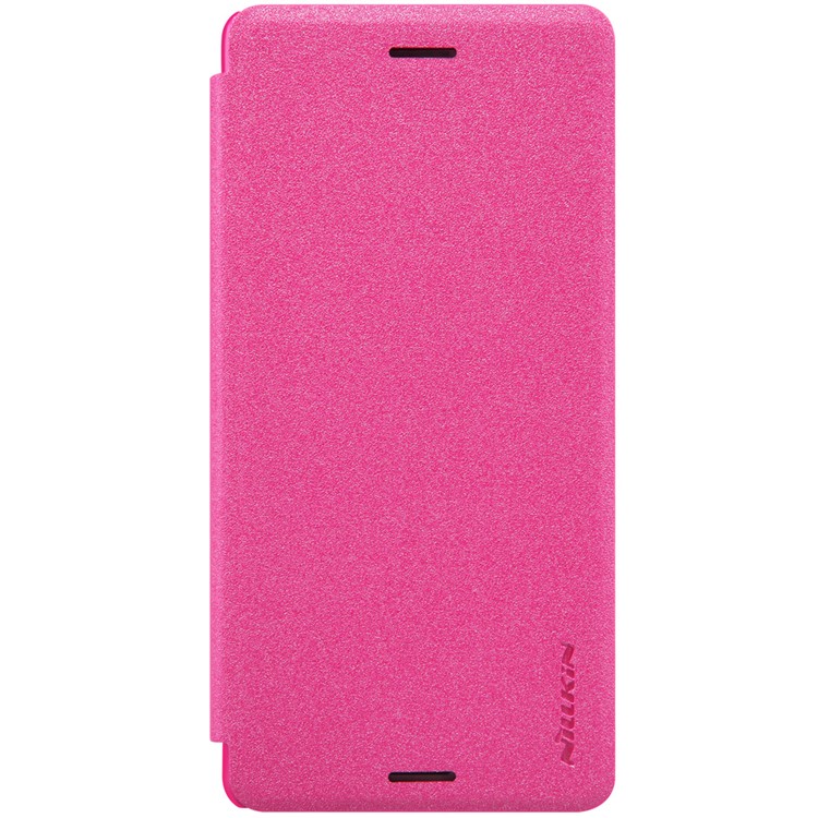 NILLKIN Sparkle Series Flip Leather Smart Case for Sony Xperia X Performance - Rose-1