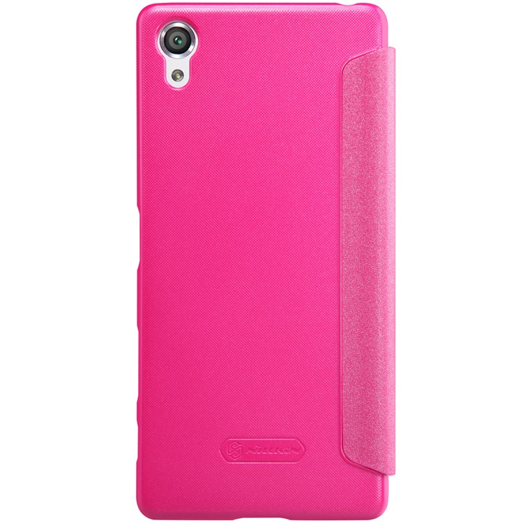 NILLKIN Sparkle Series Flip Leather Smart Case for Sony Xperia X Performance - Rose-2