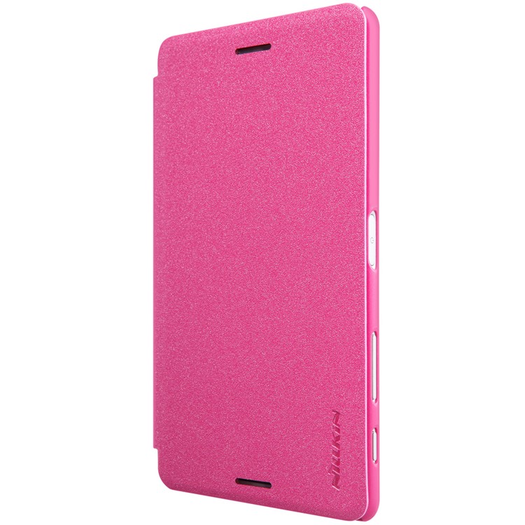 NILLKIN Sparkle Series Flip Leather Smart Case for Sony Xperia X Performance - Rose-3