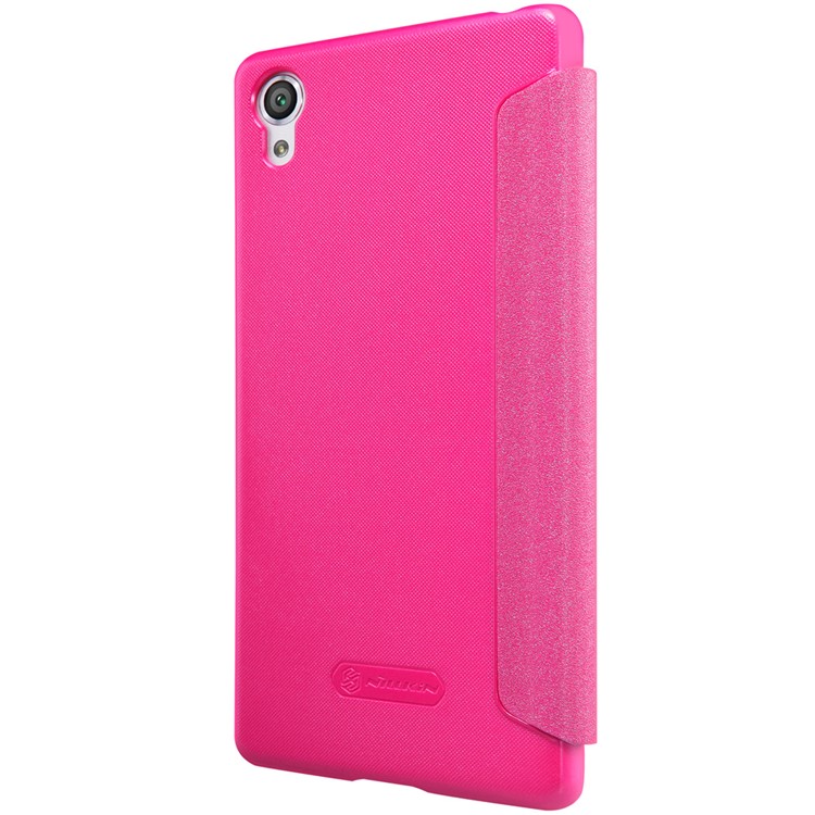 NILLKIN Sparkle Series Flip Leather Smart Case for Sony Xperia X Performance - Rose-4
