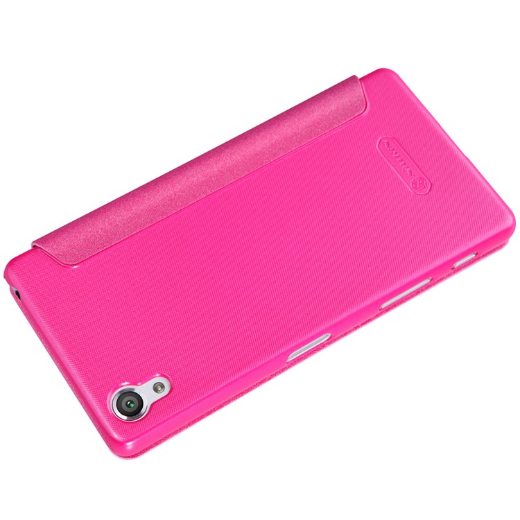 NILLKIN Sparkle Series Flip Leather Smart Case for Sony Xperia X Performance - Rose-5