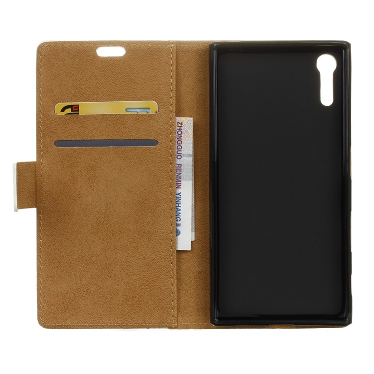 PU Leather Wallet Case for Sony Xperia XZs / XZ - Fierce Tiger-3